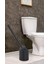 Metrashop Home Silikon Wc Tuvalet Banyo Fırçası Klozet Fırçası Siyah Oval 2