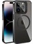 Uyumlu Apple iPhone 14 Pro Kılıf Magsafe Şarj Özellikli Standlı Klon Kapak Siyah 1