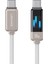 Metrashop US-SJ744 Type-C To Type-C 100W Meteor Efekt Ekranlı 1.2m Hızlı Şarj ve Data Kablosu Titanium 1