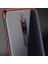 Xiaomi Redmi 8 ile Uyumlu Dört Köşeli Lazer Kırmızı Cep Telefonu Kılıfı 2
