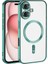 Uyumlu Apple iPhone 16 Kılıf Kamera Korumalı Magsafe Wireless Şarj Özellikli Demre Kapak Yeşil 1