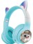 Wireless 5.3 Stereo Kedili Kulak Üstü Bluetooth Kulaklık Yeşil Blt-45 1
