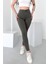 Kadın Açık Haki Süper Skinny Fit Esnek Likralı Yüksek Bel Jean Kot Pantolon JENNİE-2009 1