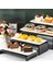3'lü Ürün Yükseltici Organizer Stant Pleksi 26 x 3 cm / 28 x 6 cm / 30 x 10 cm / 5mm - Siyah 1