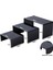3'lü Ürün Yükseltici Organizer Stant Pleksi 26 x 3 cm / 28 x 6 cm / 30 x 10 cm / 3mm - Siyah 4