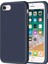 Apple iPhone 7/8 Se 2020 / Se 2022 Içi Kadife Lansman Silikon Kılıf Şok Emici Full Kasa Koruma Sağlayan Kılıf - Liquid Silicone Case(Lacivert) 3