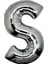 Gümüş Rengi Folyo Harf Balon 1 Metre 1