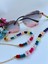 Renkli Kadife Boncuklu ve Zincirli Gözlük Aksesuarı 5
