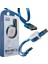 Powermaster 3 In 1 Mavi Şarj Data Kablosu Makaralı Type-C Micro Lightning Iphone Şarj Kablo 3