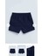 Beli Lastikli Basic Poplin Kız Çocuk Şort 2