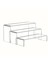 3'lü Ürün Yükseltici Organizer Stant Pleksi 26 x 3 cm / 28 x 6 cm / 30 x 10 cm / 5mm - Şeffaf 3
