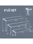 3'lü Ürün Yükseltici Organizer Stant Pleksi 26 x 3 cm / 28 x 6 cm / 30 x 10 cm / 3mm -Şeffaf 5
