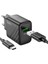 CS21A Rich 18W USB 3.0 Qc Çıkışlı Ekstra USB To Type-C Kablolu Hızlı Şarj Aleti 5