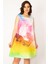 Kadın Renkli Batik Desenli Elbise 65N33613 1