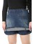 Kadın Büyük Beden Lacivert Süs Flota Cepli Yan Fermuarlı Kot Şort Etek 65N38886 4