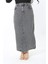 Kadın Büyük Beden Füme Kup Detaylı 5 Cepli Uzun Kot Etek 65N38892 9