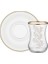 Metrashop Lorin 24 Ayar Altın Yaldızlı 100 ml 12 Parça 6 Kişilik Cam Çay Takımı 9-01110601 2