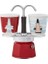 Metrashop Mini Express Magritte, Kaffeemaschine + 2 Schnapsgläser, 2 Tassen, Aluminium 2