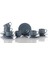 Metrashop Porselen New Tuvana 6 Kişilik 12 Parça Kahve Takımı Gri, Standart, 82 ml 1