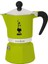 Metrashop - Rainbow: 3 Cups Ocak Üstü Espresso Pişirici - 130ML - Yeşil Renk - Alüminyum Gövde - Patentli Güvenlik Valfi - Tüm Ocak Türleri Için Uygundur (Indüksiyon Hariç) 1