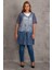 Kadın Indigo Astarsız Dantel Tül Tunik 65N18430 2