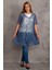Kadın Indigo Astarsız Dantel Tül Tunik 65N18430 3
