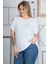 Kadın Kemik Ince Viskon Kumaş Omuz Dekolteli Bluz 65N22864 1
