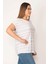 Kadın Renkli Ters Baskı Pamuklu Kumaş Bluz 65N28610 3
