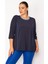 Kadın Lacivert Biye ve Kup Detaylı Tunik 65N29275 5