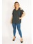 Kadın Yeşil Omuz Dekolteli Bluz 65N34630 5