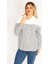Kadın Gri Ön Düğmeli Kapşonlu Spor Gömlek Tunik 65N35184 4