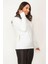 Kadın Kemik Pamuklu Kumaş Bisiklet Yakalı Sırt Baskı Detaylı Sweatshirt 65N31024 3