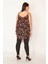 Kadın Renkli Desenli Şifon Kumaş Askılı Katlı Tunik 65N32041 4