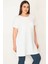 Kadın Beyaz Pamuklu Kumaş Peto Cepli Tunik 65N31752 2