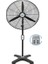 HEF-AK650 190W 65 cm Siyah 3 Kanat Kumandalı Sanayi Tipi Ayaklı Vantilatör 1