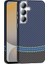 Galaxy S25 Kılıf M-Safe Şarj Özellikli Karbon Fiber Görünümlü Frm Gros Kapak - Gold-Siyah 2