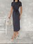 Kadın Oys Kumaş Maxi Elbise 3