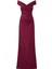 Işıltılı Mavi Off-Shoulder Abiye Elbise 1