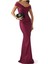 Işıltılı Mavi Off-Shoulder Abiye Elbise 2