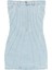 Spiral Denim Sırt Dekolteli Elbise 1