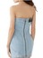 Spiral Denim Sırt Dekolteli Elbise 3