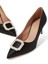 Şık ve Zarif Monroe Saten Slingback Topuklu Ayakkabı 5
