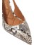 Yüksek Topuklu Kahverengi Slingback Yılan Derisi Ayakkabı 4