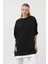 Fermuar Detaylı Siyah Sweatshirt 10613 1
