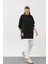 Fermuar Detaylı Siyah Sweatshirt 10613 2