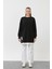 Fermuar Detaylı Siyah Sweatshirt 10613 4