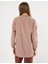 Çiçek Aplikeli Krep Sweatshırt Vizon 70009 4