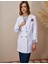 Broşlu Blazer Ceket Optik Beyaz 13026 2