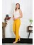 Kadın Pamuk Penye Tek Alt Pijama Sarı 27513 2