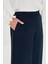 Bol Paça Lacivert Kumaş Pantolon 0013 5